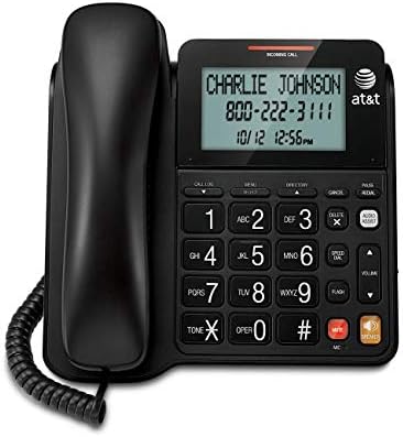 AT&T CL2940 טלפון כבל עם מזהה מתקשר/המתנה לשיחה, רמקול, תצוגת הטיה של XL, לחצני XL ו- Audio