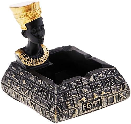 מאפרת סיגריות מצרי פרעה אפריי פירמידה של מחזיק אפר פרעה לבר במשרד הביתי - שחור