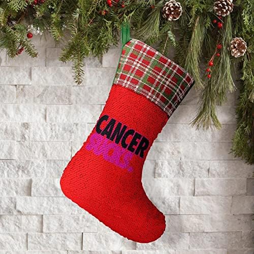 סרטן מבאס נצנצים גרבי חג חג המולד של חג המולד הפיך משתנים מלאי קסום עבור אח עץ חג המולד גרביים תלויים