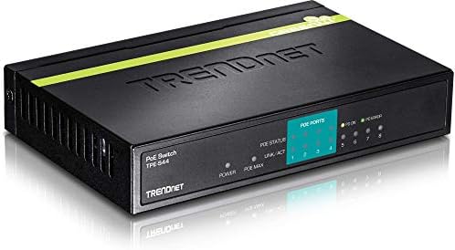 Trendnet 8-Port 10/100Mbps Switch POE, 4 x 10/100, 4 x 10/100 POE, 802.3AF, 30 W POE תקציב TPE-S44