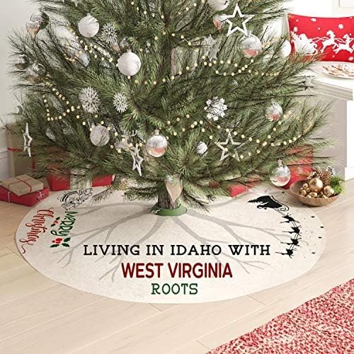 חצאית עץ חג המולד של אמא ואני וחג המולד 44 אינץ ' - מגורים באיידהו עם שורשי וירג'יניה המערב