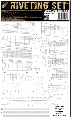 מודלים 1/32 פוק וולף 190 א-8 מטוסים מסמרת מדבקות עבור הסגאווה פלסטיק דגם מדבקות 321003