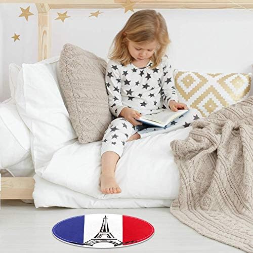 HEOEH דגל צרפתי מגדל אייפל, שפשפת שטיחי שטיחים בגודל 15.7 אינץ