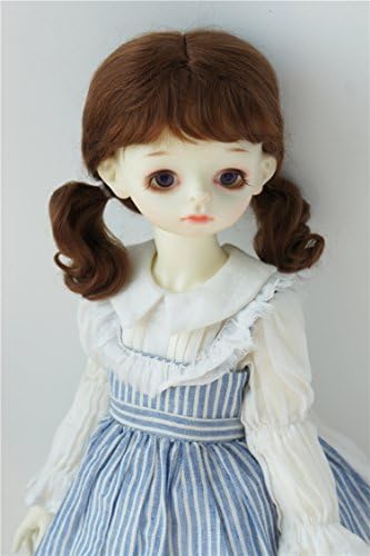 JD426 8-9 אינץ 'SD Dod Dod Baby Curl Twintail Mohair Dolls Wigs
