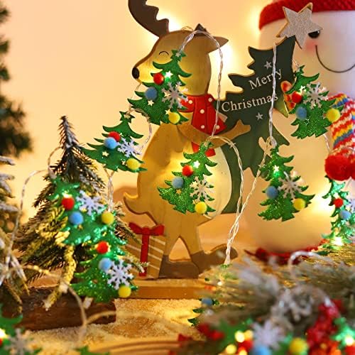 10 עץ חג המולד אורות מיתר מיתר סוללה המופעלת לחג המולד, חורף, חתונה, מסיבות יום הולדת, קישוט מנטל