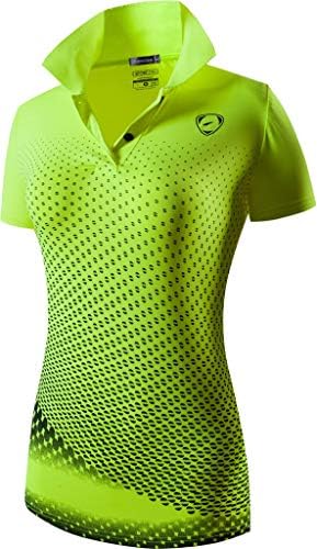 ספורט חיצוני של נשים ג'ינסיאן יבש בכושר שרוולים קצרים פולו טי פולו-חולצה חולצת טריקו חולצת טניס גולף