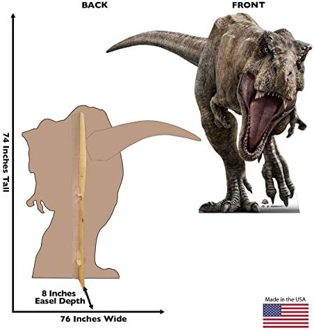 גרפיקה מתקדמת T -Rex גודל חיים בגודל קרטון סטנדאפ - עולם היורה
