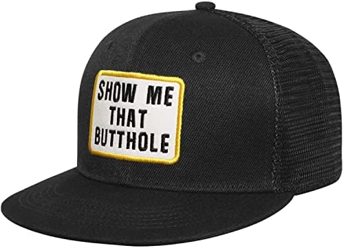 כובעים מצחיקים - הראה לי את הכובע של Butthole - כובעי Bill Snapback שטוחים לגברים - מתנות מצחיקות כובע