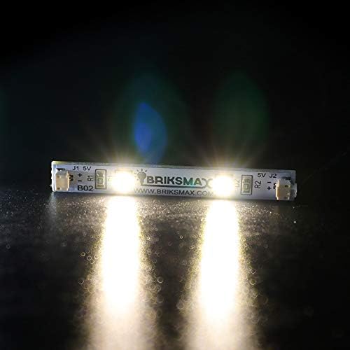 Briksmax נורות רצועת LED לבן חם לתאורת LEGO/MOC DIY