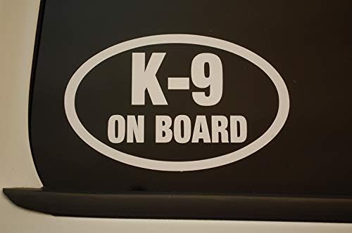 גרפיקה של חמישה כוכבים K-9 על סיפון סגלגל K9 מדבקה ויניל מדבקה בחר צבע וגודל !! אכיפת חוק כלבי שירות