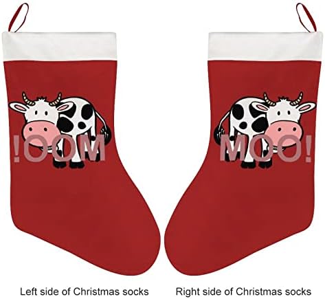 פרה חמודה מגרש חג מולד חג המולד קצר קטיפה חג המולד גרביים תלויים קישוט לעץ חג המולד קישוט אח 26x42 סמ