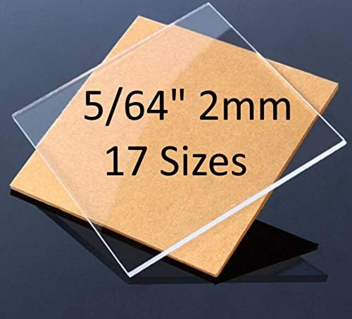 סדין פרספקס אקרילי נבדל ומובחן בגודל 5/64 אינץ 'קל לחתוך פרספקס פלסטיק עם נייר מגן לשלטים, פרויקטים
