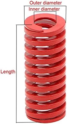 קפיץ AHEGAS אדום עומס בינוני לחץ על דחיסת קפיץ עובש טעון עובש קפיץ קוטר חיצוני 18 ממ x קוטר פנימי 9 ממ x אורך
