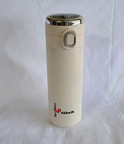 Pakhofh 420 מל לחיצה בלחיצה אחת על מכסה הקפצה תצוגת טמפרטורת LED חכמה-בקבוק מים תרמי של ואקום פלדה