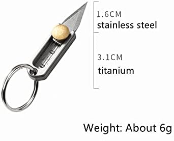 סכין פותחן חבילת טיטניום קטנה במיוחד, פותחן תיבת סכין זעיר עם להב נירוסטה, קל משקל ואיכותי במיוחד